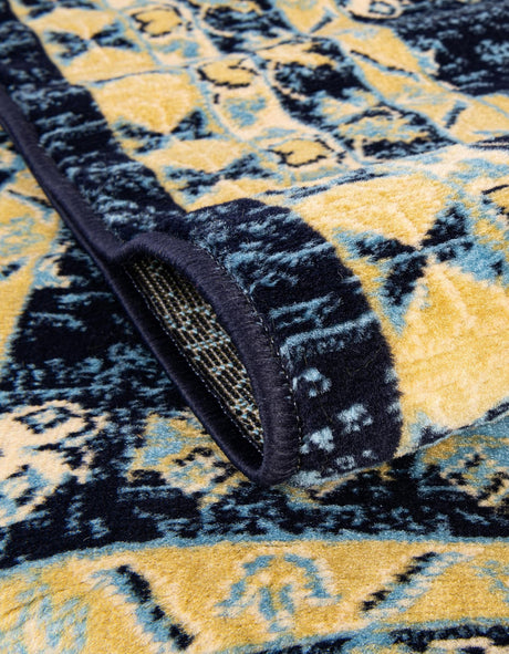 Navy Blue 2' x 3' 1 Taftan Rectangle Area Rug Durable 100% Polypropylene Classic Traditional Design Easy Clean Carpet for Home Interiors for Sale at Rug Engine