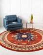 Terracotta 7' 10 x 7' 10 Taftan Round Area Rug