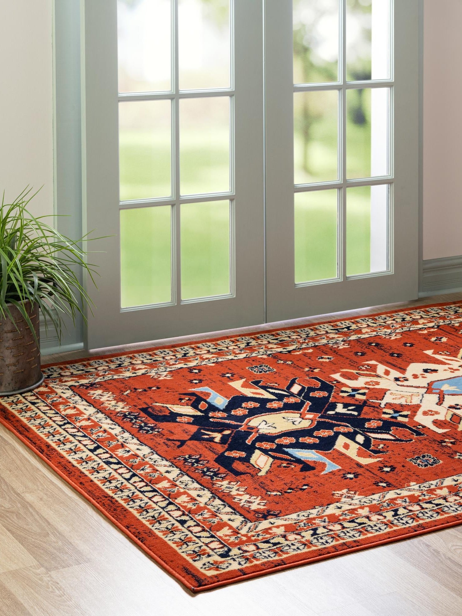 Terracotta 6' 1 x 9' Taftan Rectangle Area Rug