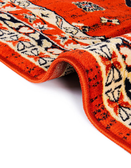 Terracotta 7' 1 x 10' Taftan Rectangle Area Rug Durable 100% Polypropylene Classic Traditional Design Easy Clean Carpet for Home Interiors for Sale at Rug Engine