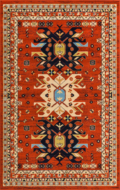 Terracotta 5' 3 x 8' Taftan Rectangle Area Rug