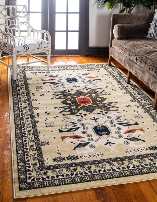 Cream 7' 1 x 10' Taftan Rectangle Area Rug