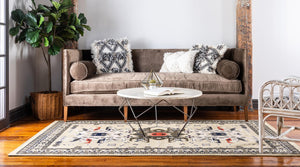 Cream 7' 1 x 10' Taftan Rectangle Area Rug