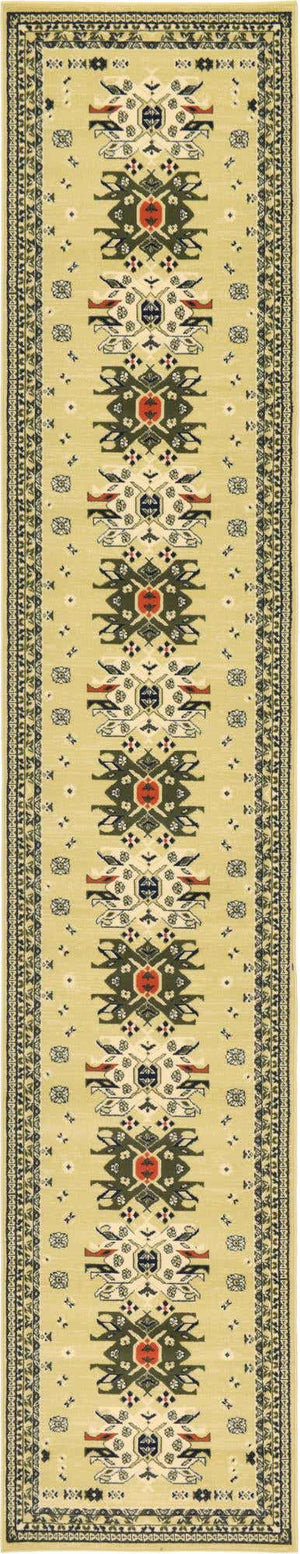 Cream 3' 1 x 16' 5 Taftan Runner Area Rug