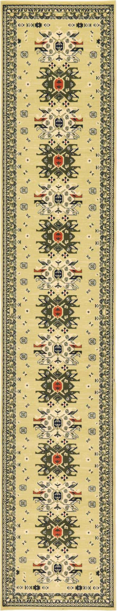 Cream 3' 1 x 16' 5 Taftan Runner Area Rug