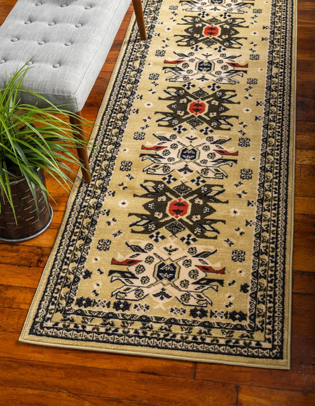 Cream 2' 7 x 10' Taftan Runner Area Rug
