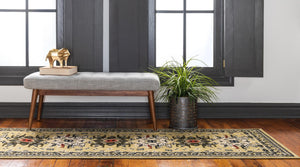 Cream 2' 7 x 10' Taftan Runner Area Rug