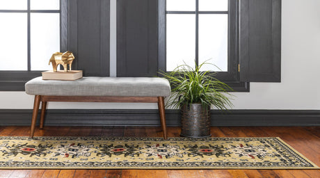 Cream 3' 1 x 16' 5 Taftan Runner Area Rug