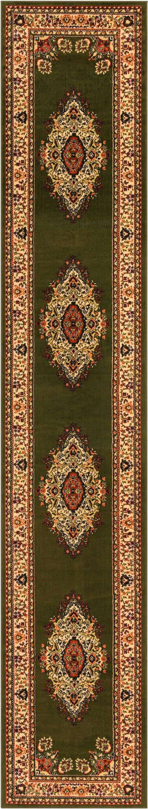 Green 3' 1 x 16' 5 Reza Runner Rug