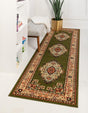Green 3' x 10' Reza Runner Rug