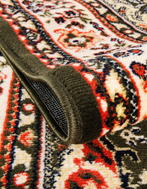 Green 3' x 10' Reza Runner Rug