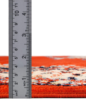 Terracotta 4' 1 x 6' 1 Reza Rectangle Area Rug 100% Polypropylene Easy Clean Traditional Motif Classic Carpet for Home Interiors for Sale at Rug Engine