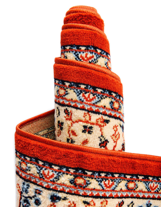 Terracotta 7' 1 x 10' Reza Rectangle Area Rug 100% Polypropylene Easy Clean Traditional Motif Classic Carpet for Home Interiors for Sale at Rug Engine