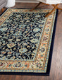 Navy Blue 6' 1 x 9' Sialk Hill Rectangle Area Rug 100% Polypropylene Durable Easy Clean Classic Traditional Design Carpet for Interior Design for Sale at Rug Engine