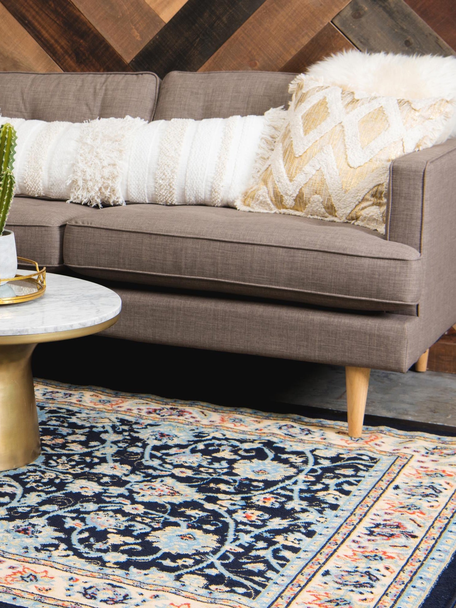 Navy Blue 6' 1 x 9' Sialk Hill Rectangle Area Rug 100% Polypropylene Durable Easy Clean Classic Traditional Design Carpet for Interior Design for Sale at Rug Engine