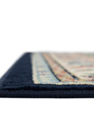 Navy Blue 6' 1 x 9' Sialk Hill Rectangle Area Rug 100% Polypropylene Durable Easy Clean Classic Traditional Design Carpet for Interior Design for Sale at Rug Engine