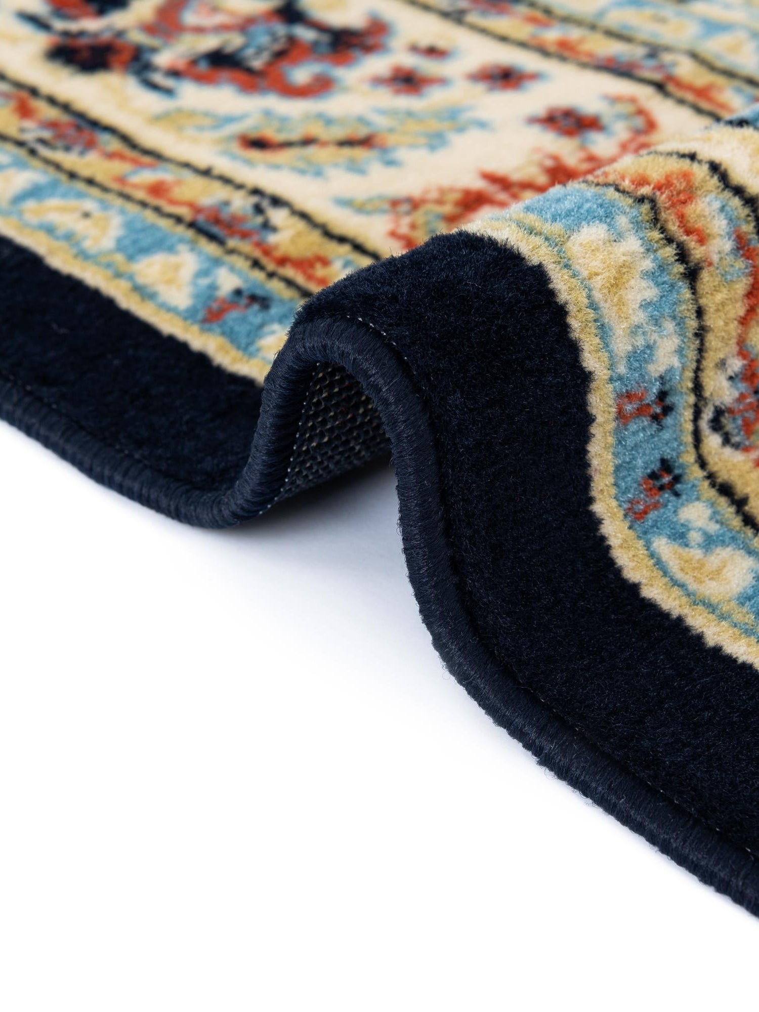 Navy Blue 5' 3 x 8' Sialk Hill Rectangle Area Rug 100% Polypropylene Durable Easy Clean Classic Traditional Design Carpet for Interior Design for Sale at Rug Engine
