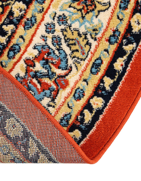 Terracotta 7' 10 x 7' 10 Sialk Hill Round Area Rug 100% Polypropylene Durable Easy Clean Classic Traditional Design Carpet for Interior Design for Sale at Rug Engine