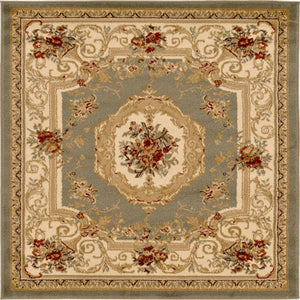 Green 4' 1 x 4' 1 Versailles Square Area Rug
