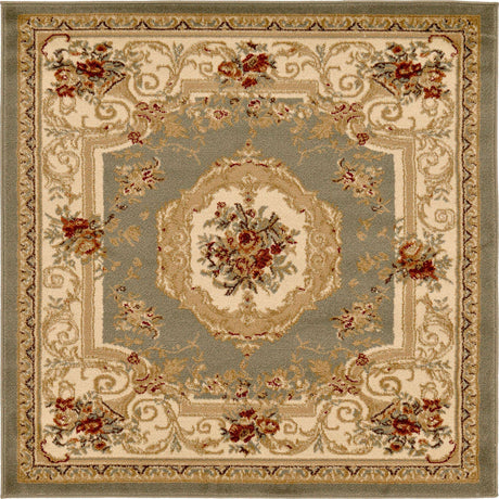 Green 4' 1 x 4' 1 Versailles Square Area Rug