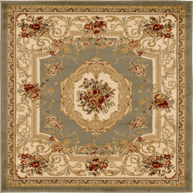 Green 4' 1 x 4' 1 Versailles Square Area Rug