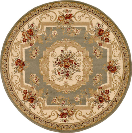 Green 6' 1 x 6' 1 Versailles Round Area Rug
