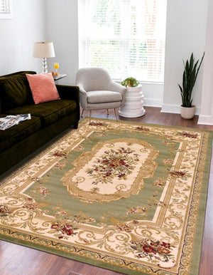Green 2' x 3' 1 Versailles Rectangle Area Rug