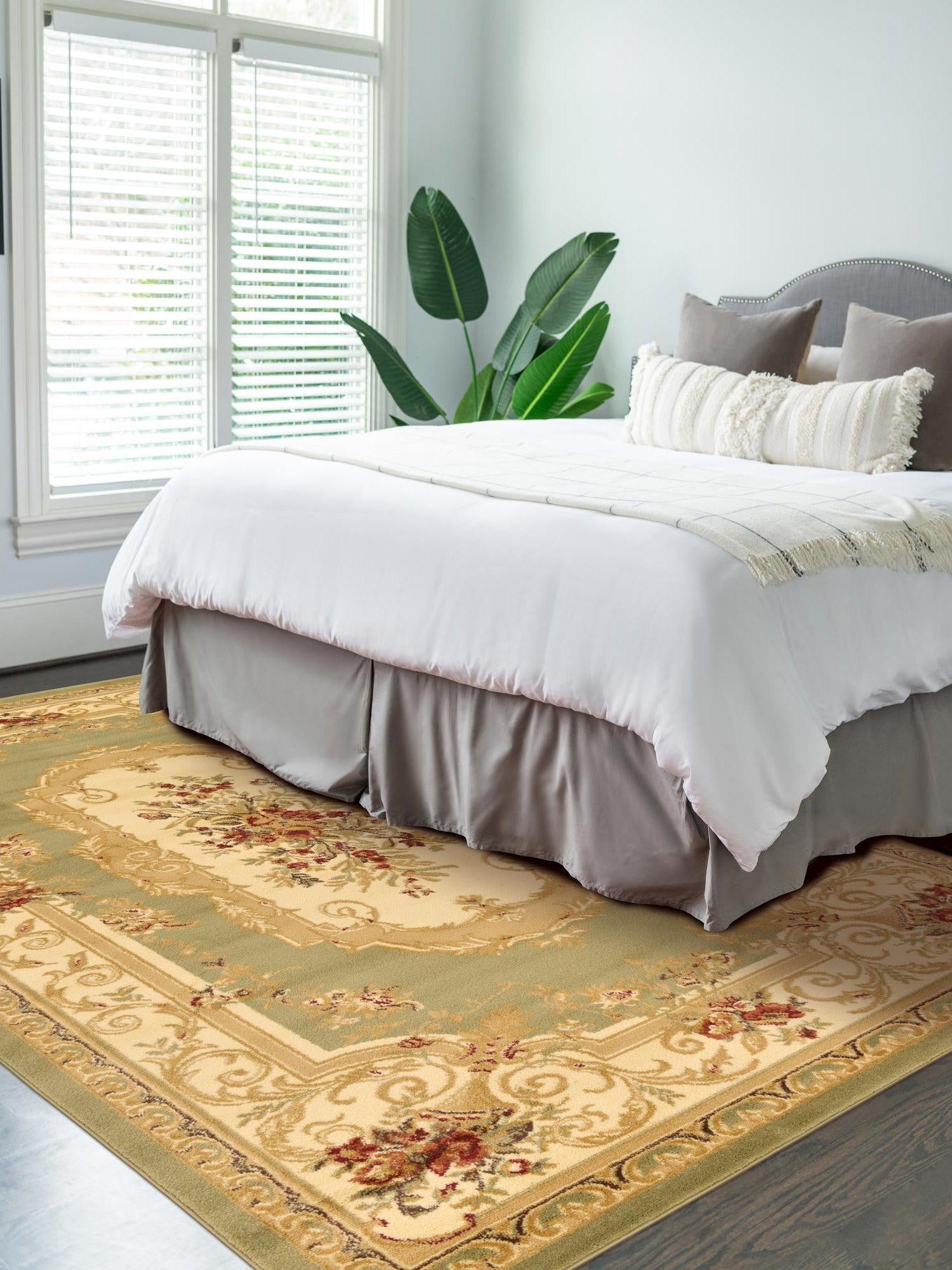 Green 7' 10 x 10' Versailles Rectangle Area Rug