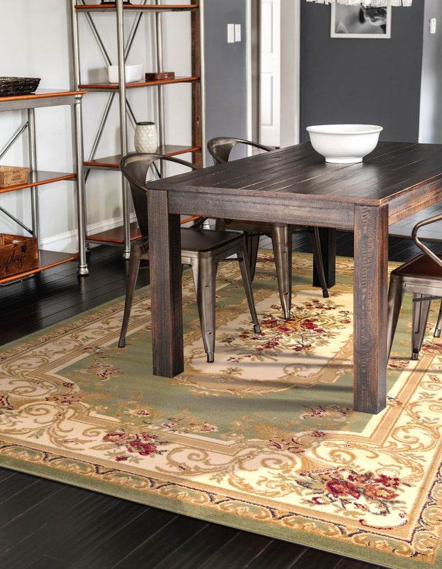 Green 10' x 14' 1 Versailles Rectangle Area Rug