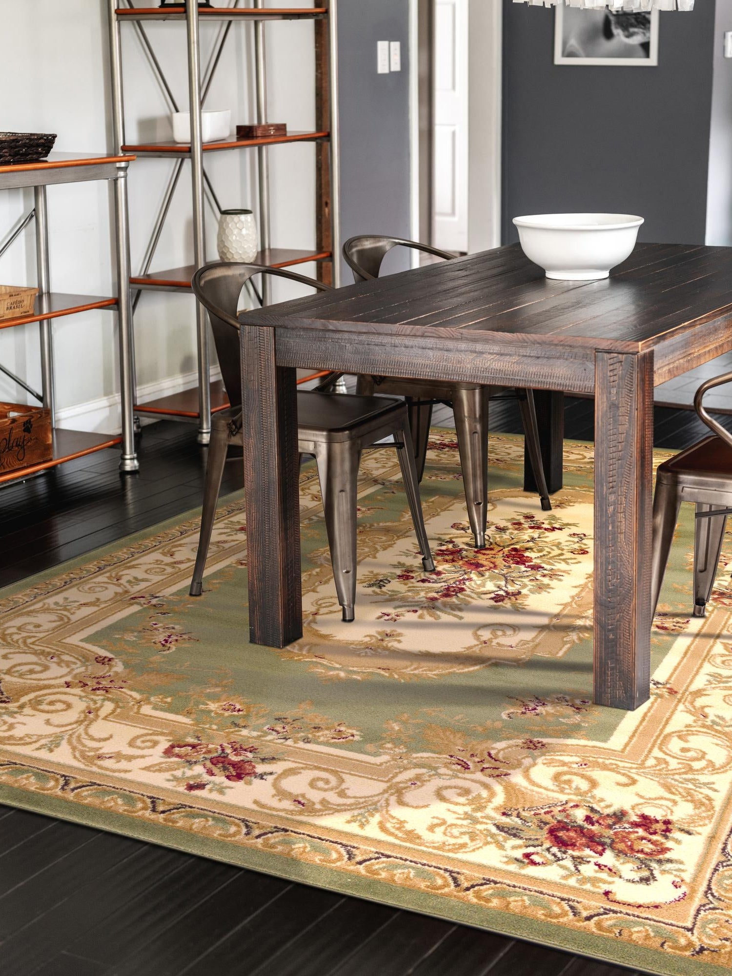 Green 10' x 13' 1 Versailles Rectangle Area Rug