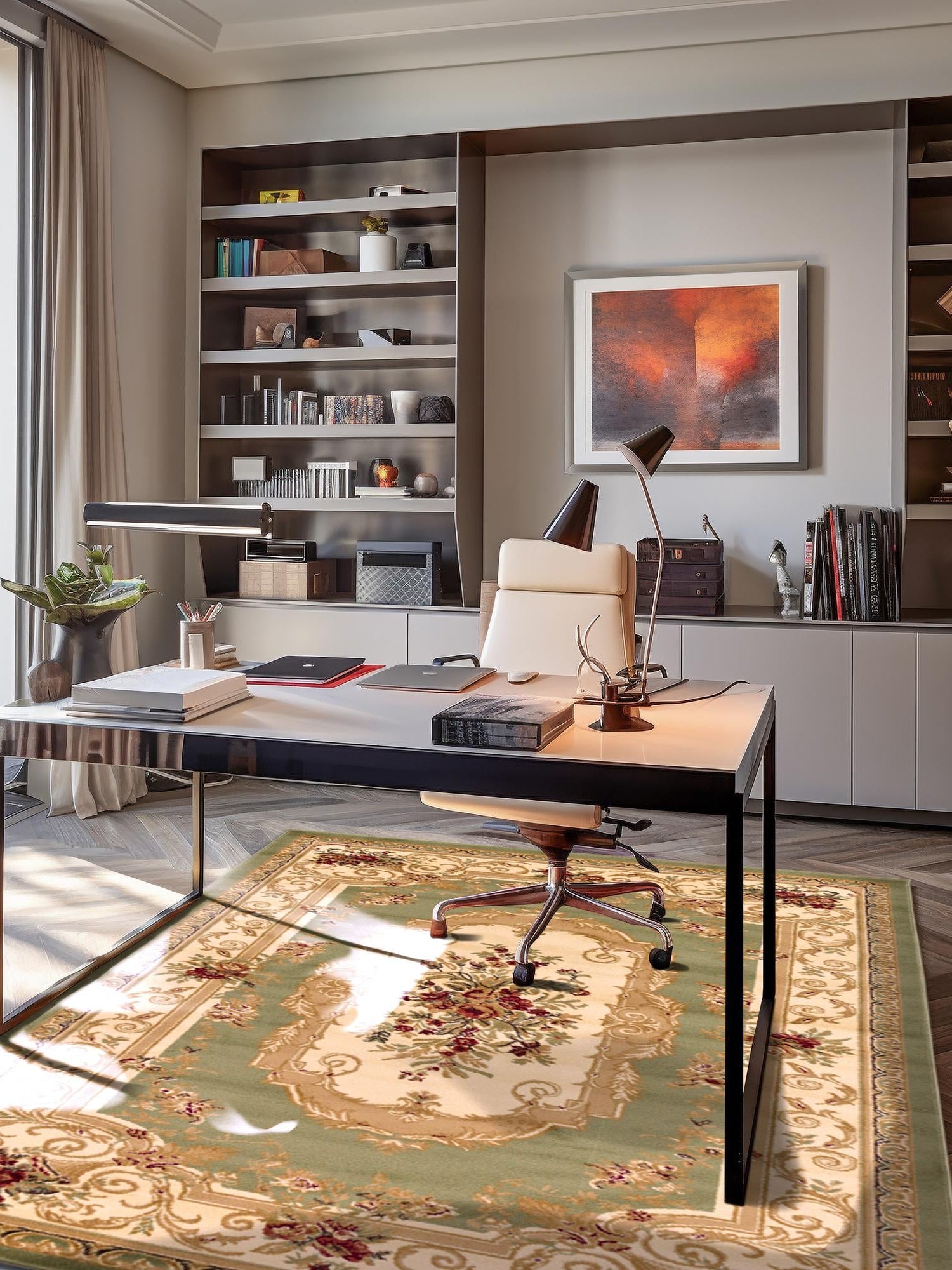 Green 10' x 14' 1 Versailles Rectangle Area Rug