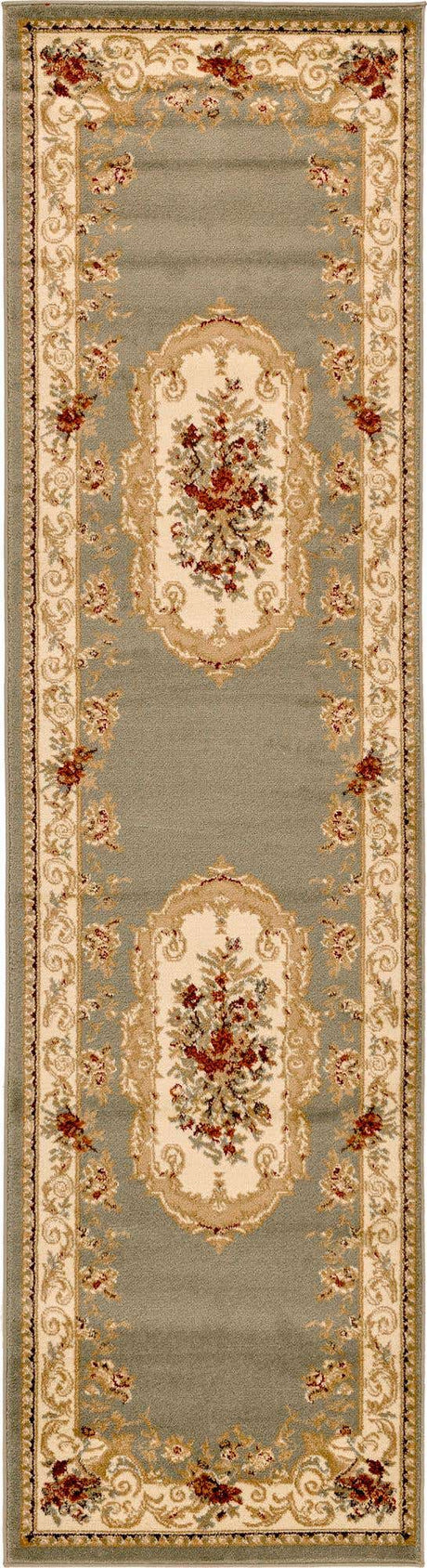 Green 2' 7 x 10' Versailles Runner Area Rug
