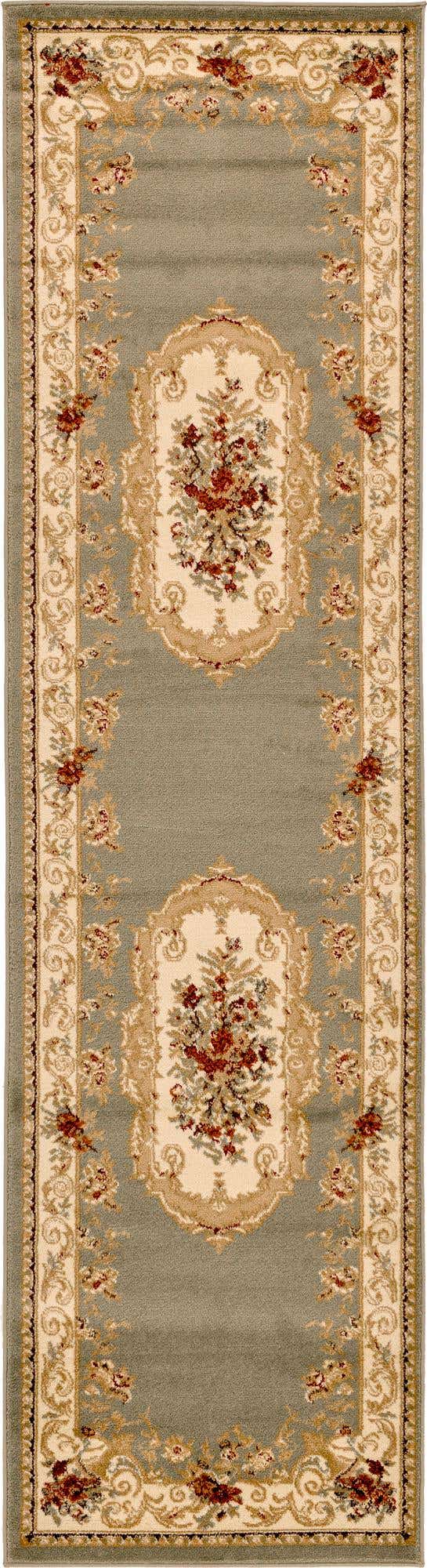 Green 2' 7 x 10' Versailles Runner Area Rug