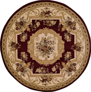 Red 6' 1 x 6' 1 Versailles Round Area Rug