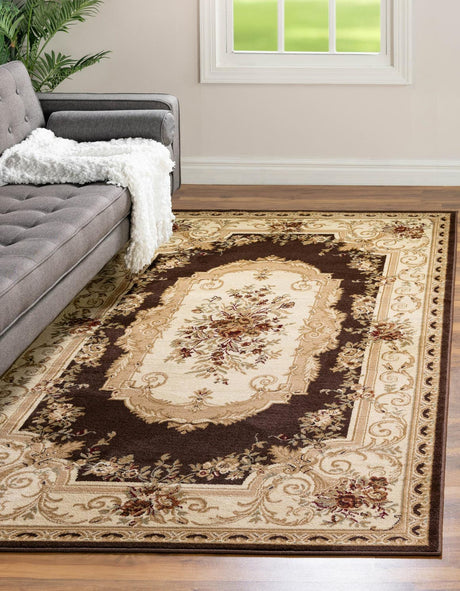 Brown 2' x 3' 1 Versailles Rectangle Area Rug