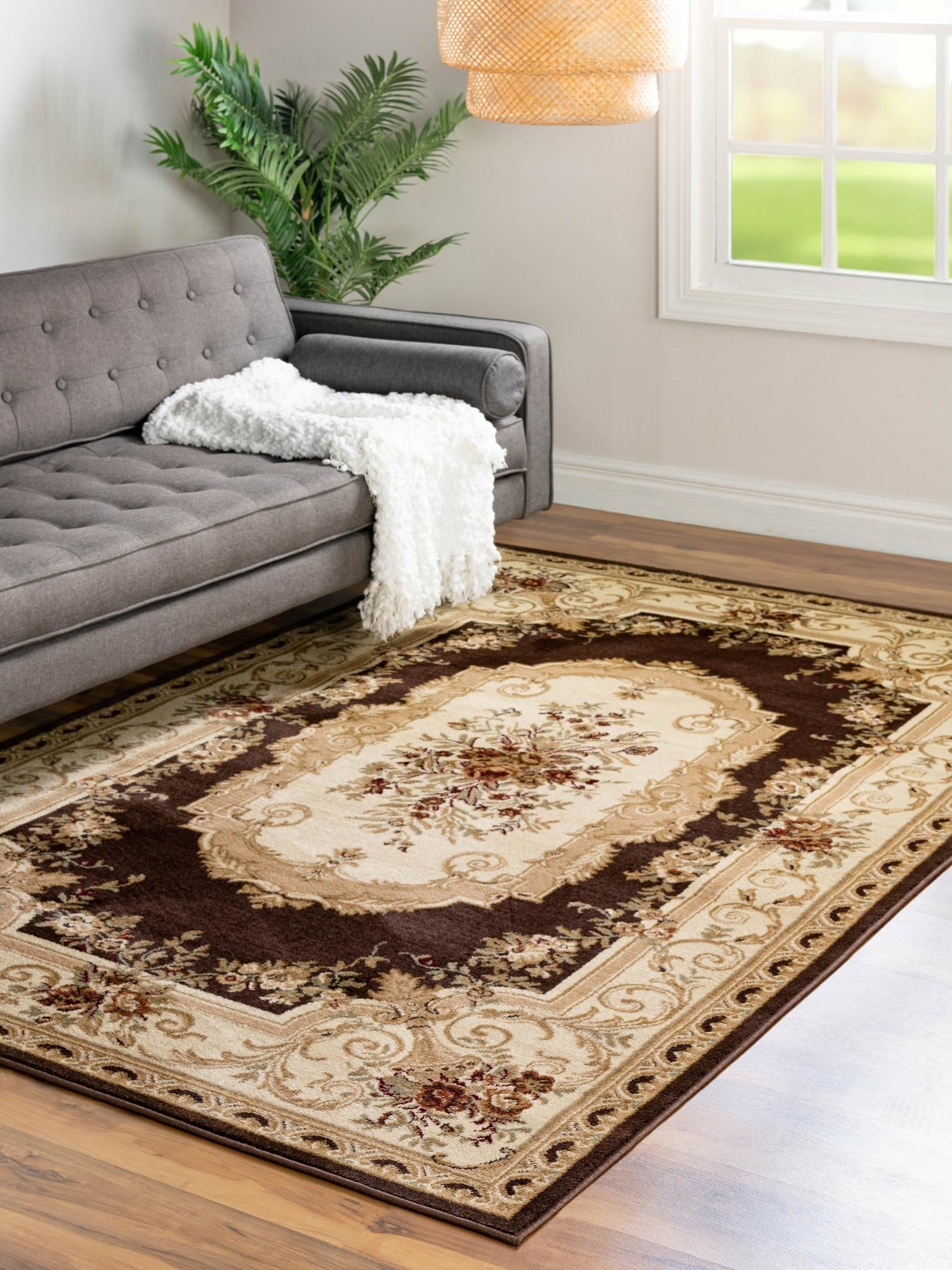 Brown 7' 1 x 10' Versailles Rectangle Area Rug