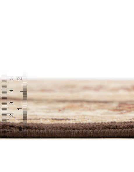 Brown 4' 1 x 6' 1 Versailles Rectangle Area Rug Classic Traditional Motif Indoor Carpet for Hallways, Dining Rooms, Bedrooms, Living Room, Office for Sale at Rug Engine