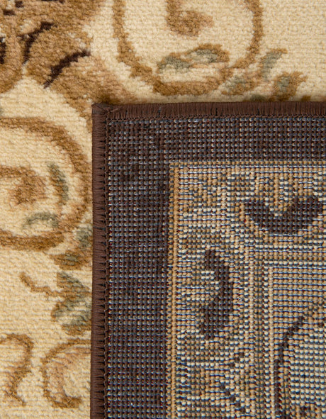 Brown 5' 3 x 8' Versailles Rectangle Area Rug Classic Traditional Motif Indoor Carpet for Hallways, Dining Rooms, Bedrooms, Living Room, Office for Sale at Rug Engine