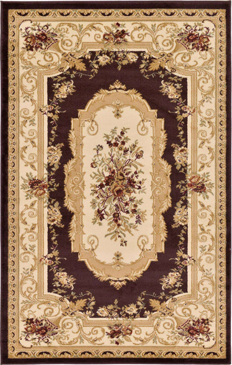 Brown 5' 3 x 8' Versailles Rectangle Area Rug
