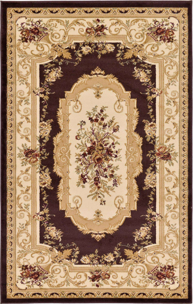 Brown 5' 3 x 8' Versailles Rectangle Area Rug