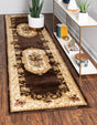 Brown 2' 7 x 10' Versailles Runner Area Rug