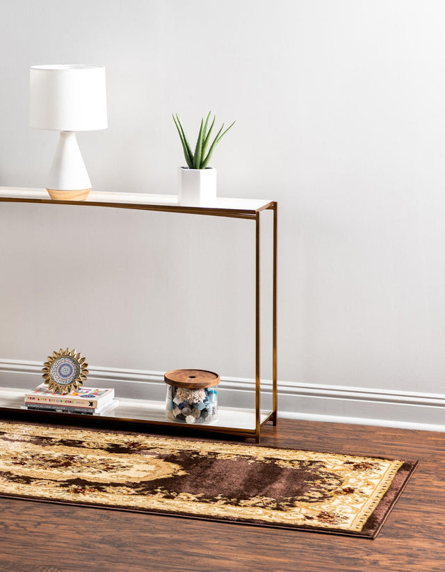 Brown 2' x 6' 1 Versailles Runner Area Rug