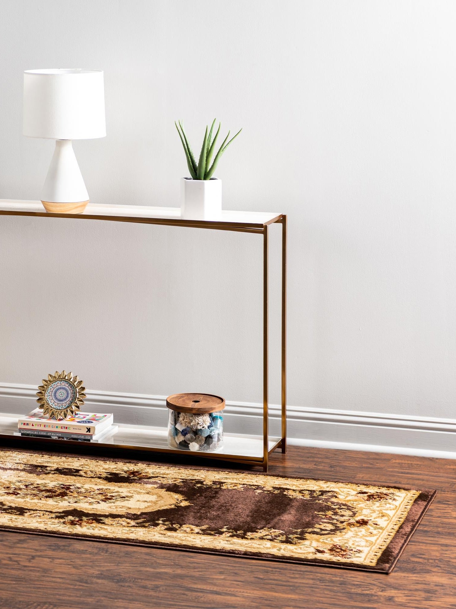 Brown 2' 7 x 10' Versailles Runner Area Rug