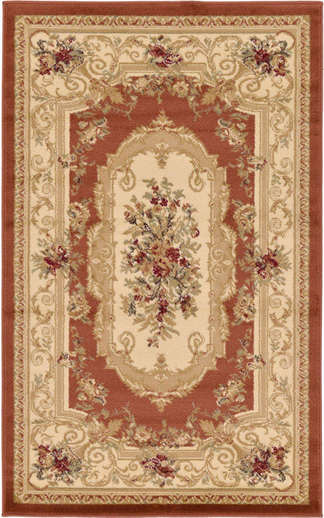 Brick Red 3' 1 x 5' 3 Versailles Rectangle Area Rug