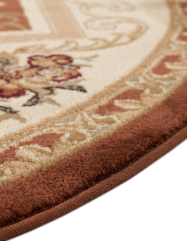 Brick Red 6' 1 x 6' 1 Versailles Round Area Rug