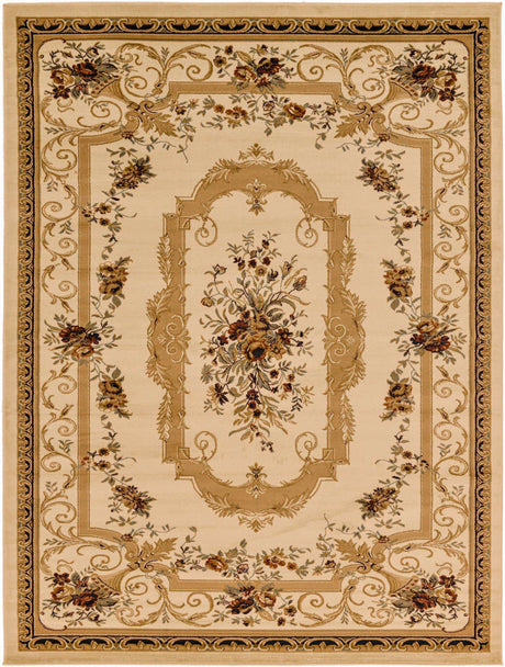 Cream 9' x 12' Versailles Rectangle Area Rug
