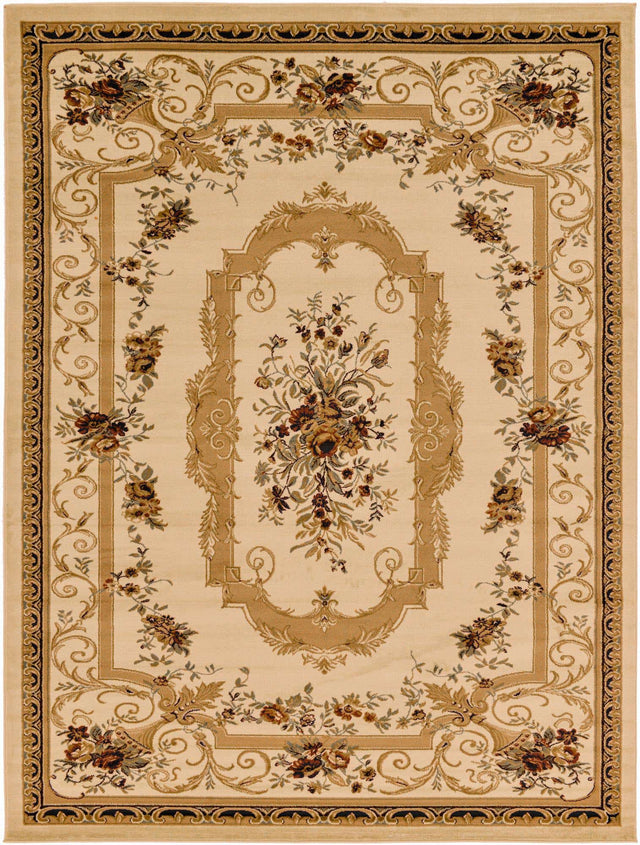 Cream 9' x 12' Versailles Rectangle Area Rug