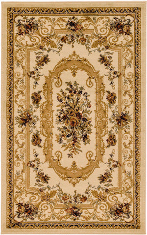 Cream 3' 1 x 5' 3 Versailles Rectangle Area Rug