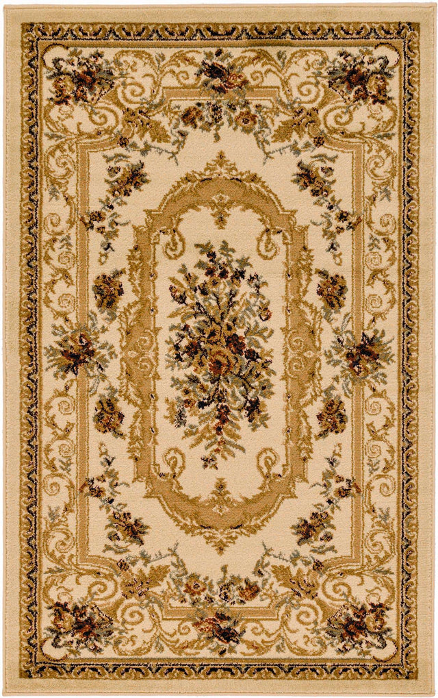 Cream 3' 1 x 5' 3 Versailles Rectangle Area Rug