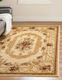 Cream 5' 3 x 8' Versailles Rectangle Area Rug
